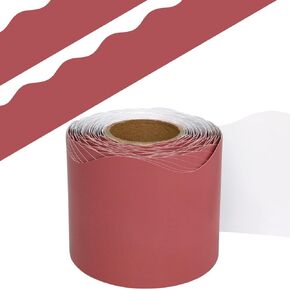 Deep Rose Bulletin Board Border Scalloped Border Trim for Classroom 52ft