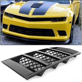 ECOTRIC Hood Scoop Vents Grille Compatible with 2014-2015 Chevrolet Camaro LS LT SS Z/28 ZL1 V8 V6 Replacement for 22828242