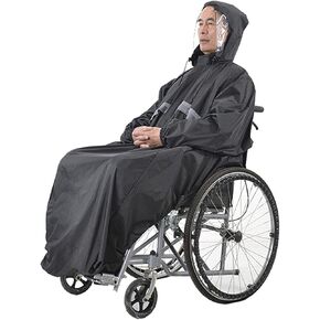 Waterproof Rain Poncho Raincoat for Wheelchairs Cloak-Rain Cape with Sleeve Hood Reflective Strips Raincoat for Elderly and Patient