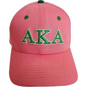 AKA Sorority Paraphernalia Hat for Women Greek Pink and Green Baseball Cap Gift, 1