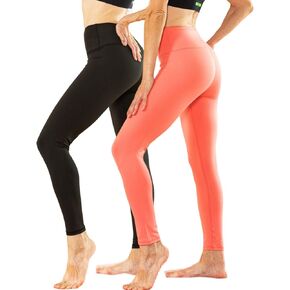 TRIUNION 2 Pack High Waisted Leggings for Women No See-Through Tummy Control Yoga Leggings for Women Workout Running Leggings in Kuwait