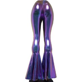 pinda Iridescent Mermaid High Waisted Wide Leg Yoga Bell Bottom Pants Leggings