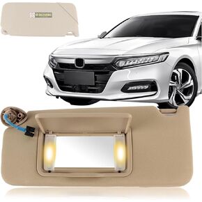 واقي الشمس من جانب الركاب الأيمن متوافق مع Honda Accord 2008 2009 2010 2011 2012 2013 2014 2015 2016 2017، استبدل 83230-TA0-A91ZB (بيج)