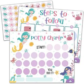 Rainbow Sunshine Potty Trainning Sticker Chart for Toddlers Boys Girls, 10 Potty Training Chart with 216 Stickers & 1 Routine Card - A10 in Kuwait