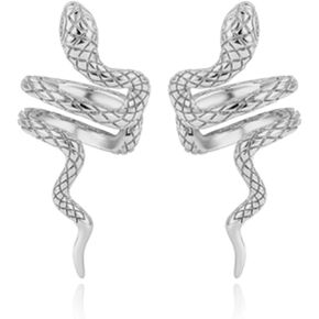 Snake Ear Cuffs for Women Snake Open Wrap Hoop Earrings Piercing Jewelry for Women Men