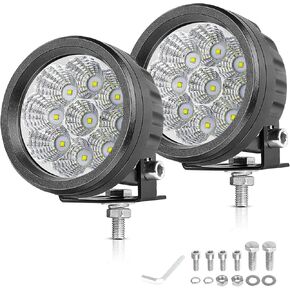 OFFROADTOWN 3.5 Inch Round Offroad Lights 2PCS 90W Flood Round LED Pods Driving Lights Bumper Lights Round Fog Lights Round LED Off Road Lights for Truck SUV UTV ATV Motorcycle Honda Chevy 4x4