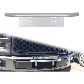 RIGODON 23 Inch Universal Bull Bar Black Light Bar Front Bumper License Plate Mount Bracket Holder for Offroad Running LED Light Bar LED Work Light