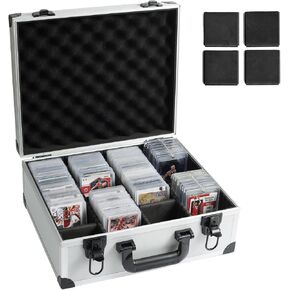 Toploaders Storage Box fits 3" x 4" 35pt Rigid Card, Trading Cards, Sports Cards，Graded Card ，Rating card， 7 DIY Sponge partition (Holds 600+ Toploaders)