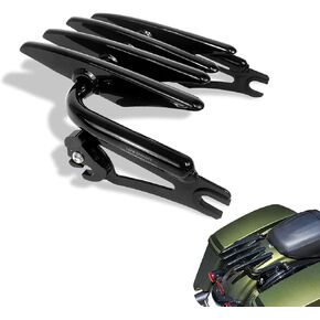 رف أمتعة قابل للفصل قابل للتركيب على صندوق السيارة متوافق مع Harley Touring 2009-2024 Road King Ultra CVO Limited Street Glide Road Glide Electra Glide أسود