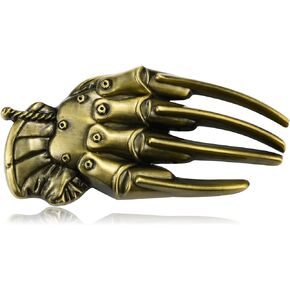 Western Belt Buckle for Men - Native American Cool Novelty Skull Hand Glove Belt Buckle, Womens Belt Buckle