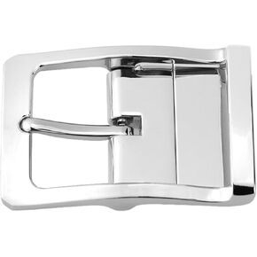 Metal Belt Buckle Replacement Reversible Mens Rectangle Pin Buckle Pin Belt Buckle