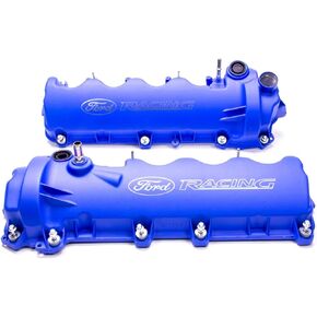 Ford Racing M-6582-FR3VBL Blue Powder Coated 3-Valve Camshaft Cover with Logo for 4.6L Engine