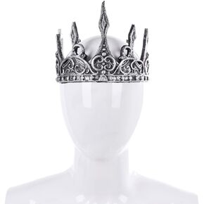 GANAZONO Halloween Crown King Crown Foam Royal Men Crown Prince Tiara Headdress Medieval King Crown Antique Tiara Headband for Halloween Party Cosplay Props Crown Decorations