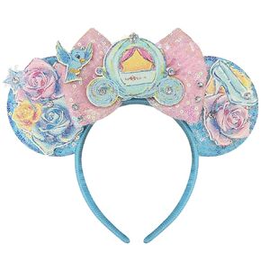 Mouse Ears Headband for Women Princess Mouse Ears Bows Mouse Ear Princess Party Decorations Carriages
