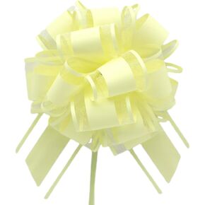 10 Pieces Large Pull Bows, 6 inches Bow for Gift Wrapping, Basket Decoration, Party, Birthday Gift, Wedding Ribbon Bow, Valentine's Day Gift Decoration (Orange-Pink)
