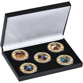 5 قطعة خدعة أو علاج هالوين عملات معدنية تذكارية لهواة التجميع مجموعة هالوين اليقطين الهيكل العظمي التحدي عملات تذكارية هدايا الحفلات لجمع in Kuwait