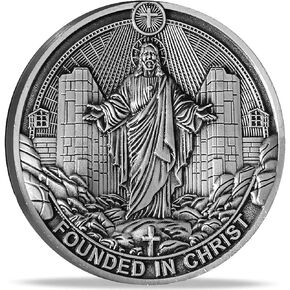 Founded in Christ Christian Medallion Bible Verse Challenge Coin: A Testament to Faith and Foundation in Jesus