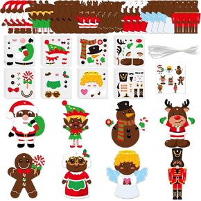 3sscha 40 Packs Fall Turkey Craft Kits for Kindergarten Kids - Thanksgiving Art Craft Make Your Own Turkey DIY Card Sticker Artwork Project for Home Preschool Classroom Game Students Activities
