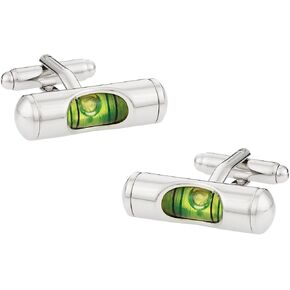 Cuff-Daddy Working Green Level Cufflinks Gift Boxed For Carpenter, Handyman, Engineer, Tradesman in Presentation Gift Box