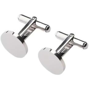 Mens Cufflink Classic Stainless Steel Round Cufflinks Gold Silver Black Rose Gold Bright Cufflinks