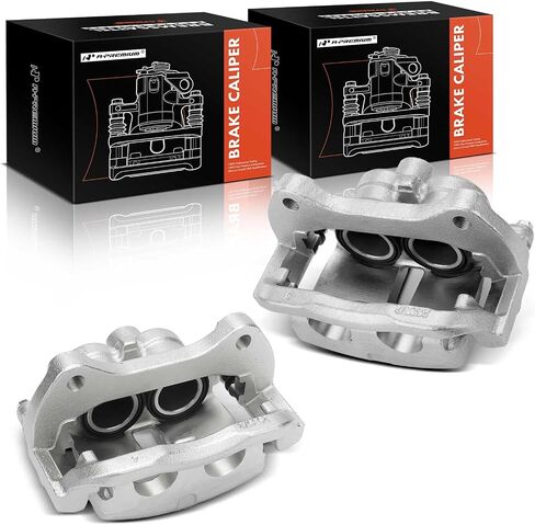 A-Premium Disc Brake Caliper Assembly with Bracket Compatible with Land Rover Range Rover Sport 2006-2009 4.4L, LR3 2005-2009 4.4L - Front Driver and Passenger Side - 2-PC Set in Saudi Arabia