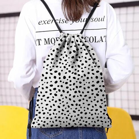 حقيبة ظهر برباط سحب مقاومة للماء للرياضة وصالة الألعاب الرياضية والشاطئ والسفر حقيبة جمالية لطيفة للرجال والنساء (13 بوصة × 17 بوصة)-أخضر in Kuwait