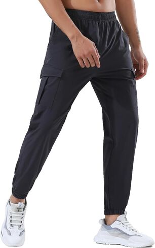 DAVID.ANN Men's Casual Drawstring Jogger Pants Gym Running Sweatpants in Saudi Arabia