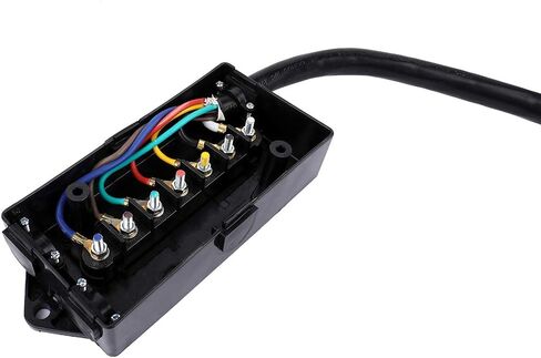 SCITOO 8 Feet 7 Way Plug Inline Trailer Cord with 7 Gang Junction Box, Auto 7 Pin Trailer Wiring Harness, 7 Way RV Style Trailer Plug Wiring for RV Trailers, Campers, Caravans, Food Trucks, ETL Listed in Saudi Arabia