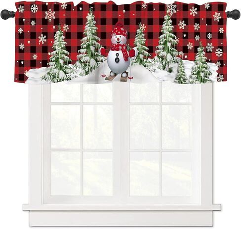 Happy Fall Valances Windows Curtain, Fall Gnome Harvest Pumpkin Fall Kitchen Valances Rod Pocket, Autumn Maple Leaf Window Curtain Treatment, Short Topper Curtains, Thanksgiving Fall Decor, 18"X54"W in Saudi Arabia