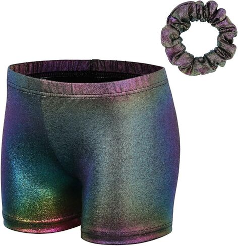 BAOHULU Gymnastics Leotards for Girls with Matching Shorts Shiny Jewels Open Back Kids Athletic Apperal in Saudi Arabia