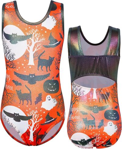 BAOHULU Gymnastics Leotards for Girls with Matching Shorts Shiny Jewels Open Back Kids Athletic Apperal in Saudi Arabia