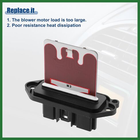 Motoforti HVAC Blower Motor Resistor Replacement Fit for Mazda 3 Mazdaspeed - Pack of 1 Black Red White Long-lasting in Saudi Arabia