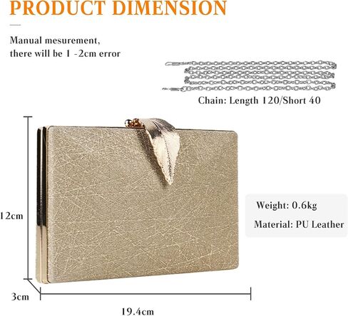 Small Clutch Purses for Women Evening Bag with Leaf-style Flip Lock Bridal Wedding Handbag in Kuwait
