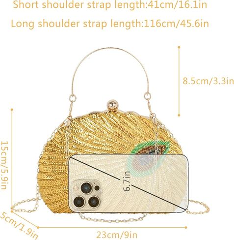 Women Evening Bag Clutch Tote Chain Shoulder Handbag Purse in Saudi Arabia