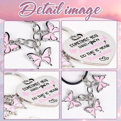 Inspirational Butterfly Gifts Keychain for Women - Encouragement Keyring for Teen Friend Bestie Motivational Presents in Kuwait
