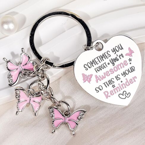Inspirational Butterfly Gifts Keychain for Women - Encouragement Keyring for Teen Friend Bestie Motivational Presents in Kuwait