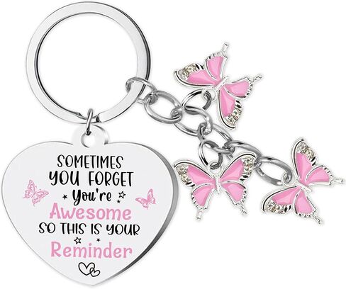 Inspirational Butterfly Gifts Keychain for Women - Encouragement Keyring for Teen Friend Bestie Motivational Presents in Kuwait