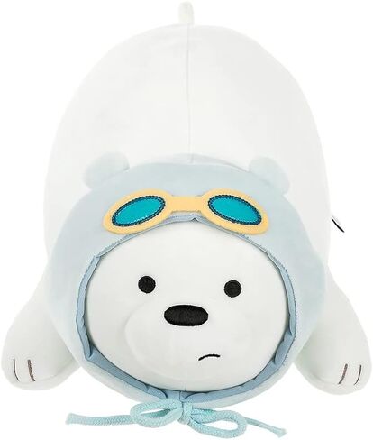 MINISO 22 بوصة We Bare Bears محشوة الحيوانات - وسادة لعبة قطيفة فائقة النعومة للأطفال - قطيفة أشيب - قابلة للاحتضان in Kuwait