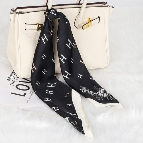 Relang Fashion silk Satin Head Scarf for Women Hair Bandana Hair Scarf Wrap Neck Scarf for Women 27.5×27.5 inches in Saudi Arabia
