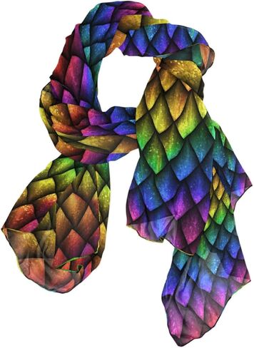 وشاح حريري طويل للسيدات من Poeticcity، شال من الساتان والشيفون كبير الحجم وغطاء للرأس واقي من الشمس in Kuwait