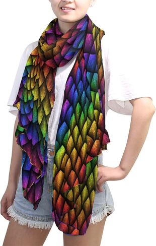 وشاح حريري طويل للسيدات من Poeticcity، شال من الساتان والشيفون كبير الحجم وغطاء للرأس واقي من الشمس in Kuwait