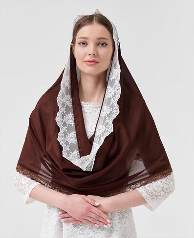 Leimandy Infinity Chapel Veil Infinity Scarf for Church Chiffon Hijab Head Scarf Shawl Wrap for Muslim V96 in Kuwait