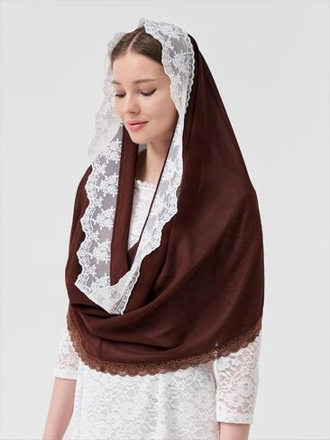 Leimandy Infinity Chapel Veil Infinity Scarf for Church Chiffon Hijab Head Scarf Shawl Wrap for Muslim V96 in Kuwait