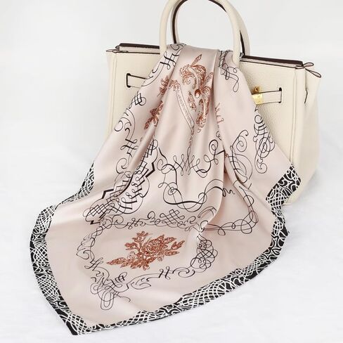 Relang Fashion silk Satin Head Scarf for Women Hair Bandana Hair Scarf Wrap Neck Scarf for Women 27.5×27.5 inches in Saudi Arabia