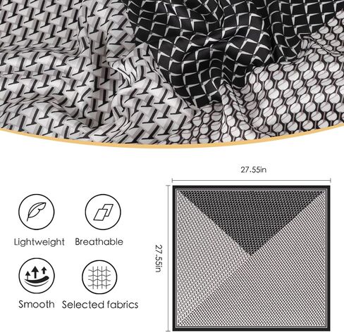 Relang Fashion silk Satin Head Scarf for Women Hair Bandana Hair Scarf Wrap Neck Scarf for Women 27.5×27.5 inches in Saudi Arabia