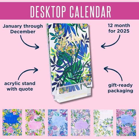 Lilly Pulitzer Desktop Calendar 2025, Small Desk Calendar Dated January 2025 - December 2025, Monthly Calendar for Office Desk, The Hottest Spot in Saudi Arabia