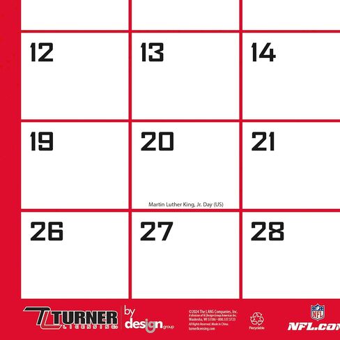 TURNER SPORTS Kansas City Chiefs 2025 22x17 Desk Calendar (25998061540) in Saudi Arabia
