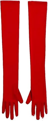 Long Opera Party Gloves for Women,1920s Tea Party Gloves,Women's Sexy Sheer Gloves Costume Stretchy Elbow Length in Saudi Arabia