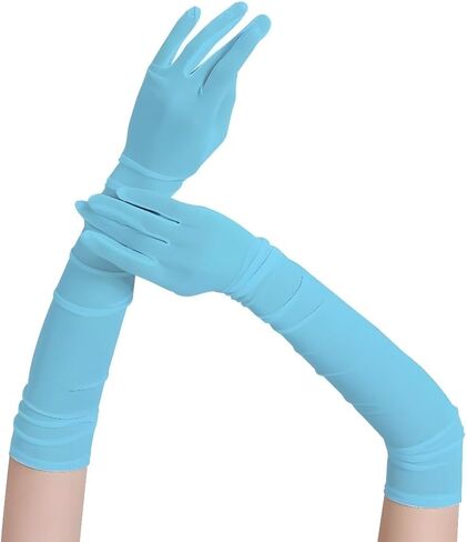 Long Opera Party Gloves for Women,1920s Tea Party Gloves,Women's Sexy Sheer Gloves Costume Stretchy Elbow Length in Saudi Arabia