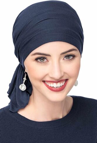 وشاح غير محدود سهل الارتداء من أغطية الرأس - أغطية رأس للسرطان للنساء (أسود) in Kuwait
